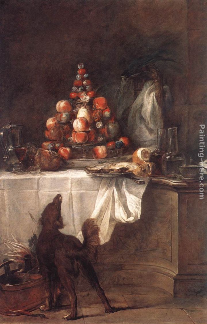The Buffet painting - Jean Baptiste Simeon Chardin The Buffet art painting